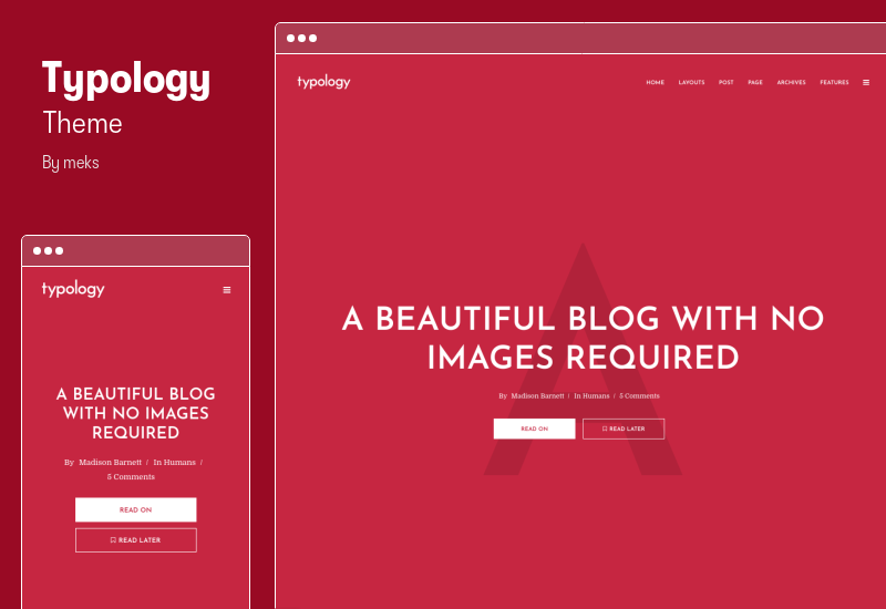 Typology Theme - Minimalist Blog & Text Based Theme for WordPress