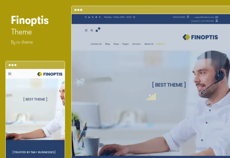 Finoptis Theme - RTL Multipurpose Business WordPress Theme