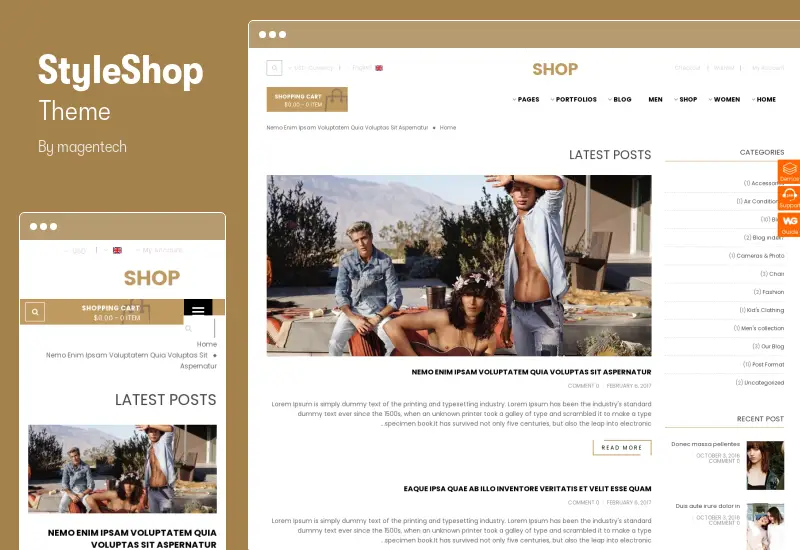 StyleShop Theme - RTL Clothing & Fashion Store WordPress Theme
