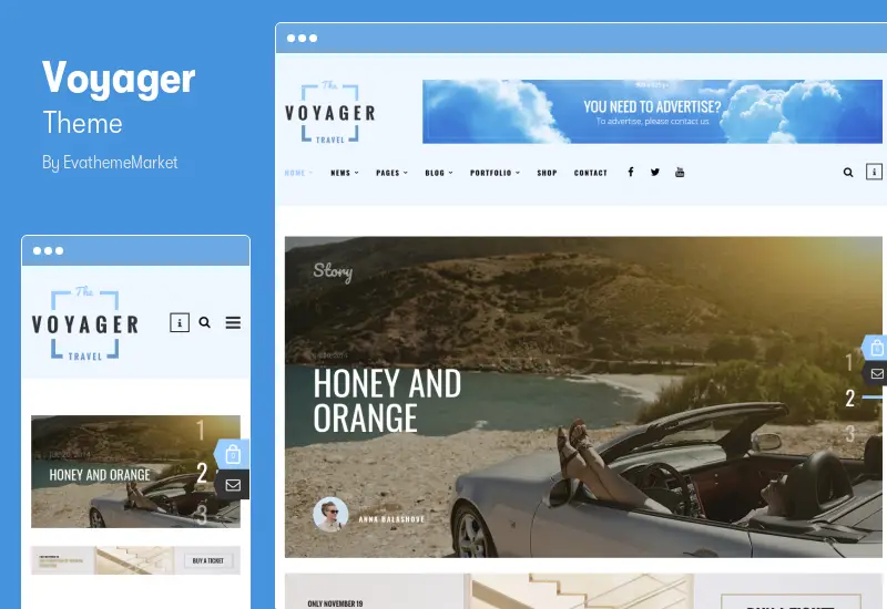 Voyager Theme - WordPress Blogging Theme