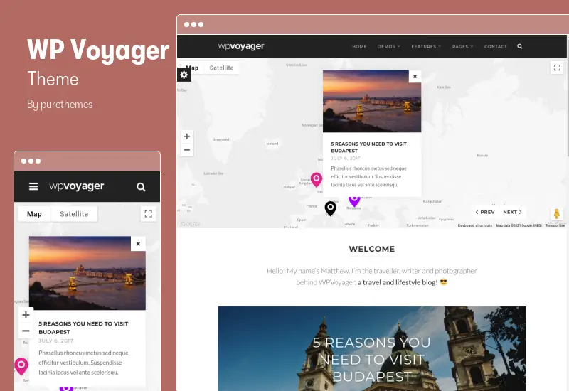 WP Voyager Theme - Travel Blog WordPress Theme