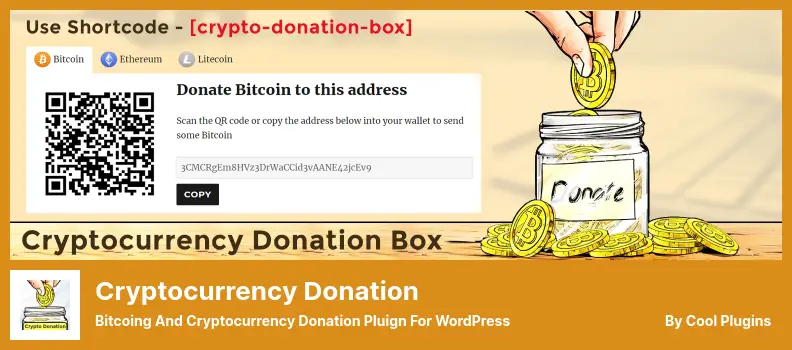Cryptocurrency Donation Plugin - Bitcoing and Cryptocurrency Donation Pluign for WordPress