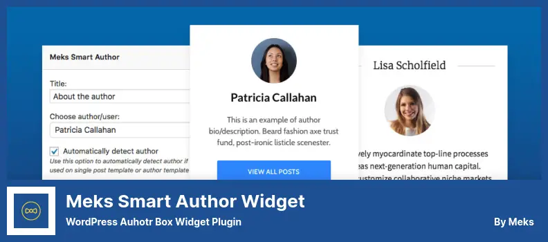 Meks Smart Author Widget Plugin - WordPress Auhotr Box Widget Plugin