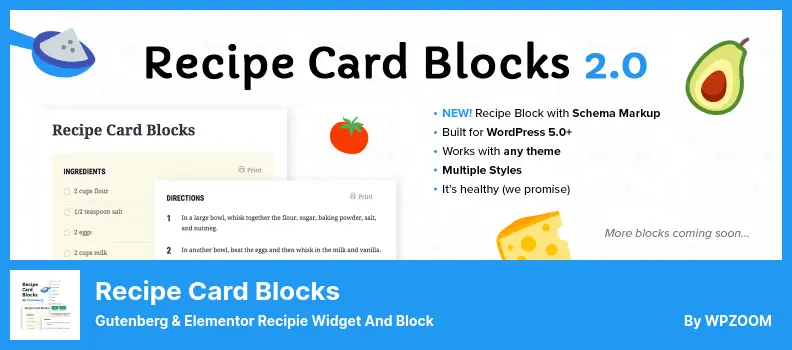 Recipe Card Blocks Plugin - Gutenberg & Elementor Recipie Widget and Block