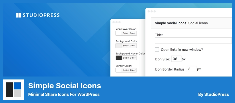 Simple Social Icons Plugin - Minimal Share Icons for WordPress