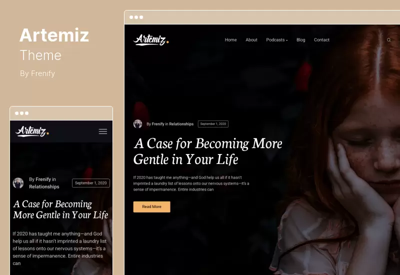 Artemiz Theme - Blog  Podcast WordPress Theme