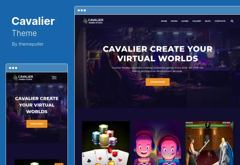 Cavalier Theme - Gaming Studio WordPress Theme  RTL