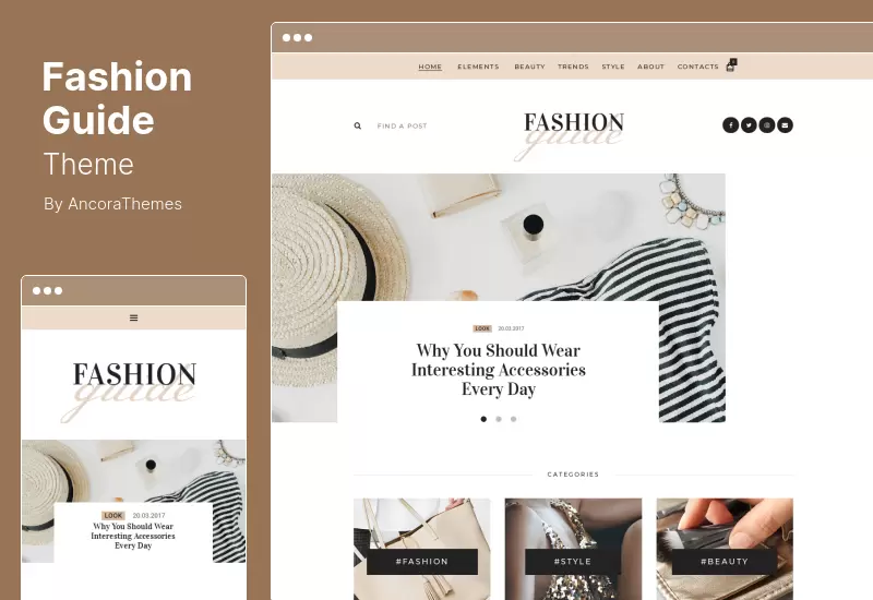 Fashion Guide Theme - Online Magazine  Lifestyle Blog WordPress Theme