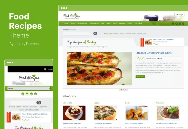 Food Recipes Theme - WordPress Theme