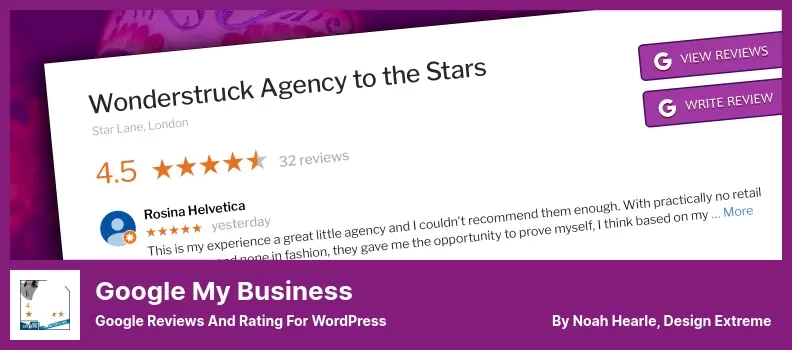 Google My Business Google Reviews And Rating For WordPress Noah Hearle Design Extreme 7.webp