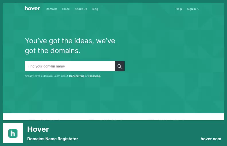 Hover - Domains Name Registator