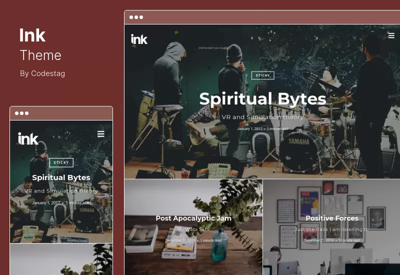 Ink Theme - A WordPress Blogging theme to tell Stories