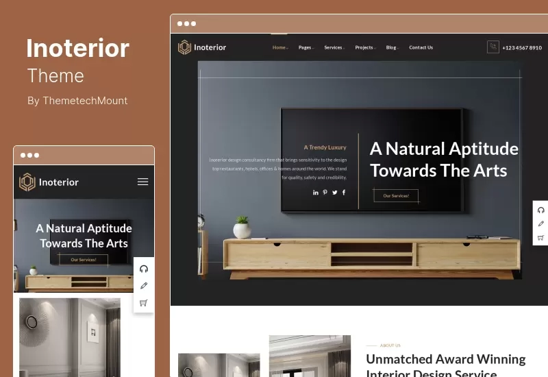 Inoterior Theme - Architecture  Interior Designer WordPress Theme