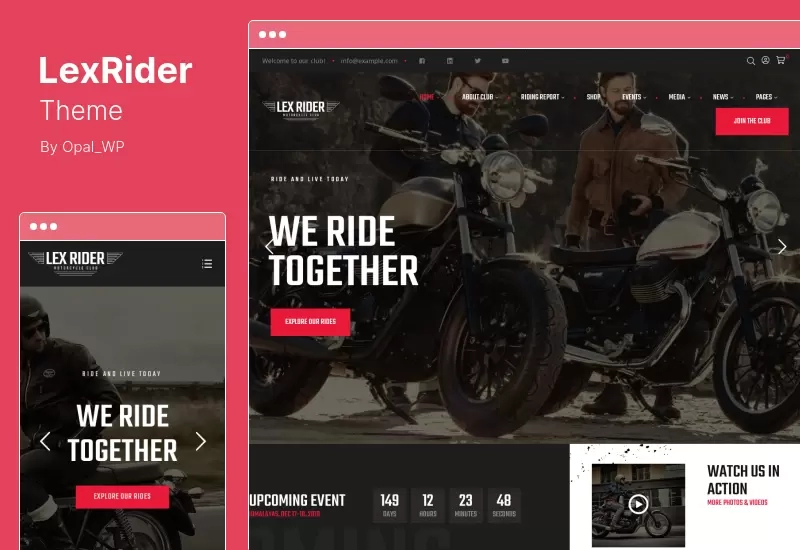 LexRider Theme - Motorcycle Club WordPress Theme
