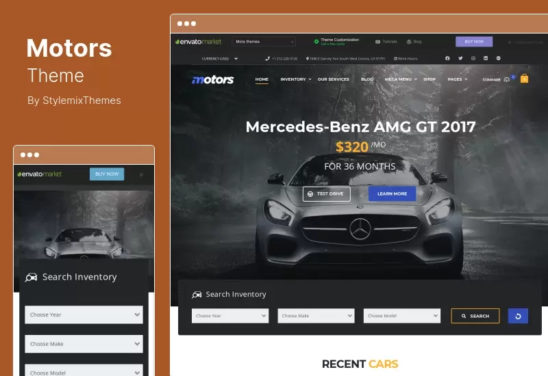 Motors Theme - Car Dealer, Rental  Listing WordPress theme