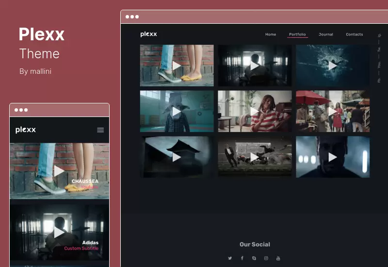Plexx Theme - Portfolio Video Gallery for Agency Studio