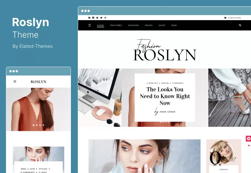 Roslyn Theme - Blogger  Fashion Magazine Theme