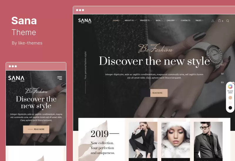 Sana Theme - Fashion Stylist, Beauty Salon Makeup Artist WordPress Theme