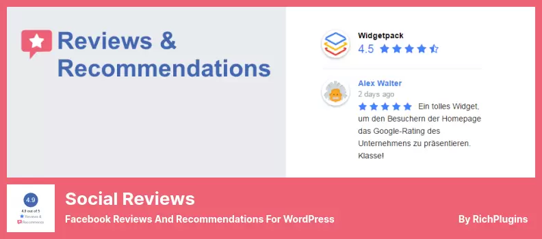 Social Reviews Plugin - Facebook Reviews and Recommendations for WordPress