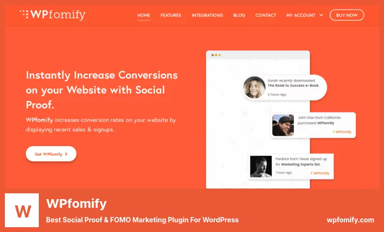 WPfomify Plugin - Best Social Proof & FOMO Marketing Plugin for WordPress