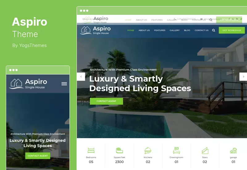 Aspiro Theme - Single Property WordPress Theme