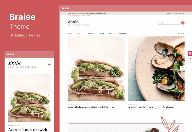 Braise Theme - Recipe Food Blog WordPress Theme
