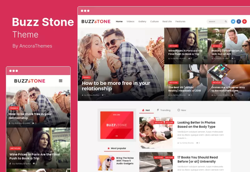 Buzz Stone Theme - Viral Magazine WordPress Theme