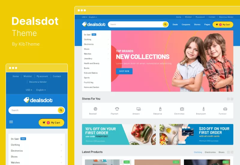 Dealsdot Theme - Multi Vendor Marketplace WordPress Theme