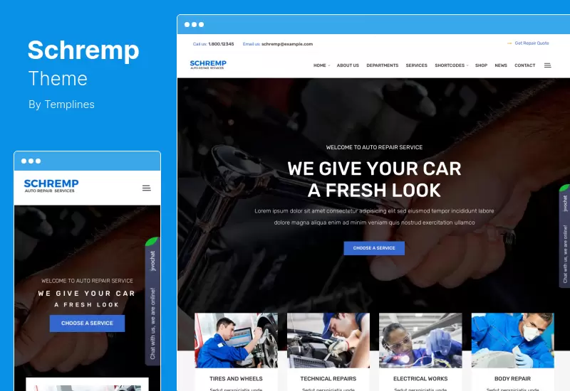 Schremp Theme - Auto Repair WordPress Theme
