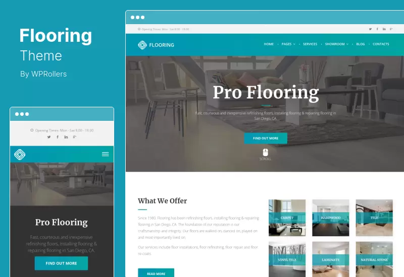 Flooring Theme - Floor Repair  Refinish WordPress Theme