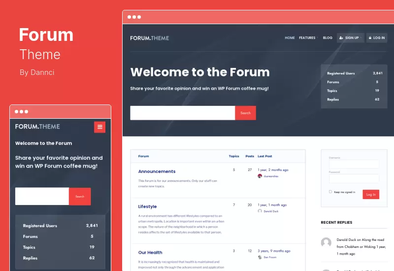 Forum Theme - A responsive theme for bbPress plugin