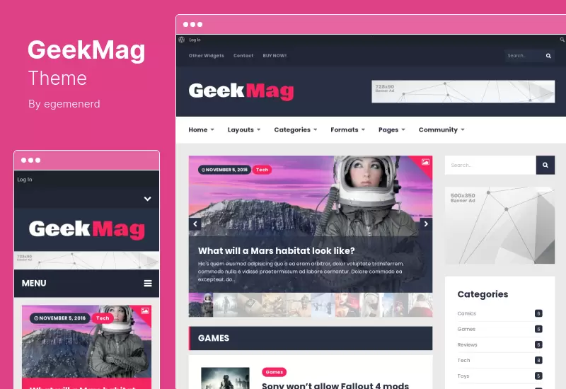 GeekMag Theme - Magazine News Blog WordPress Theme