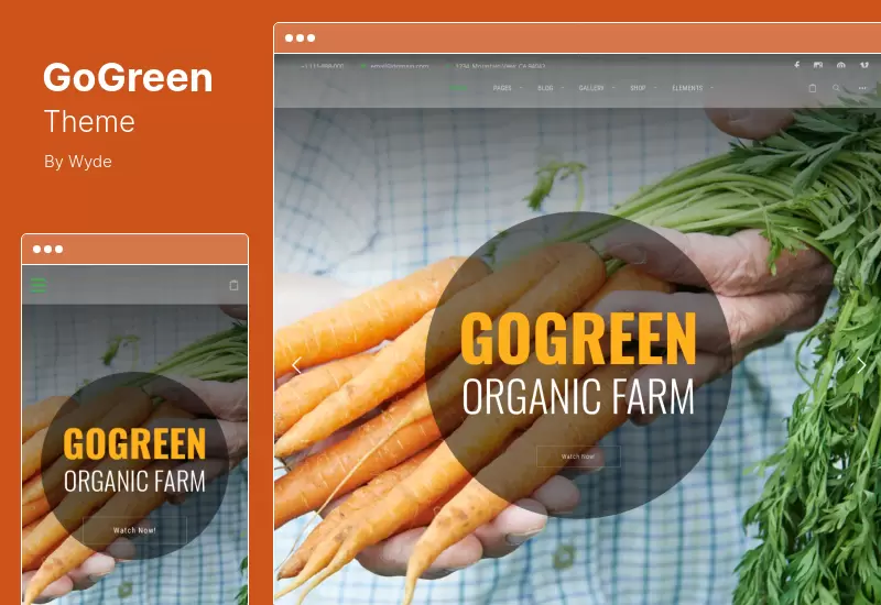 GoGreen Theme - Organic Food, Farm, Market Business WordPress Theme