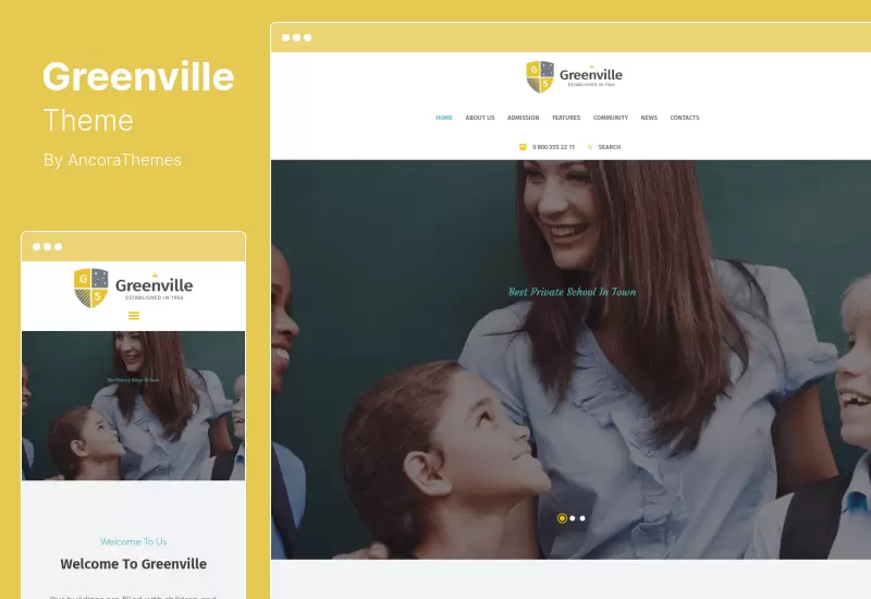 Greenville Theme - A Private School  and University Education WordPress Theme