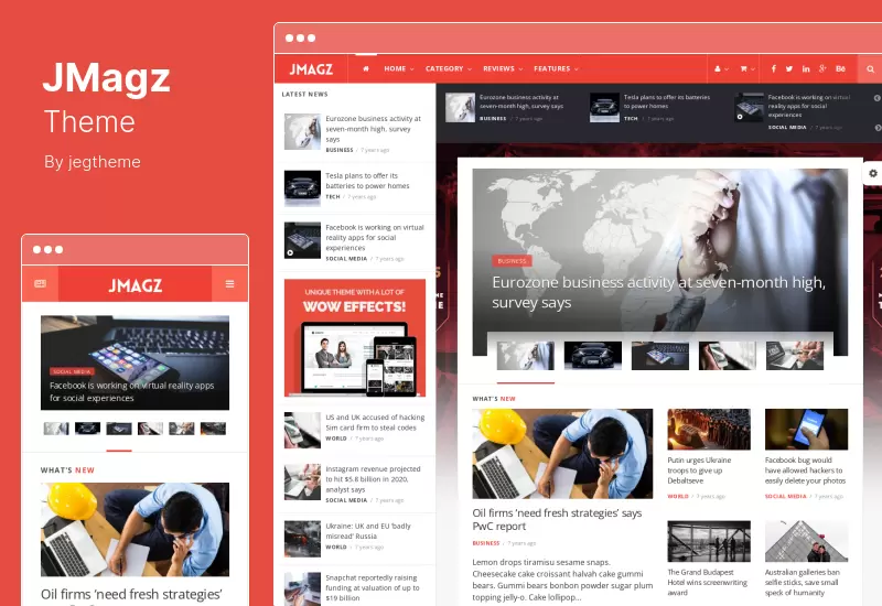 JMagz Theme - Tech News Magazine WordPress Theme
