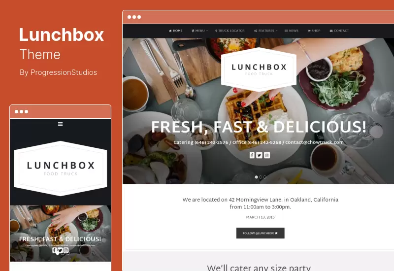 Lunchbox Theme - Food Truck  Restaurant WordPress Theme