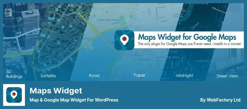 Maps Widget Plugin - Map & Google Map Widget for WordPress