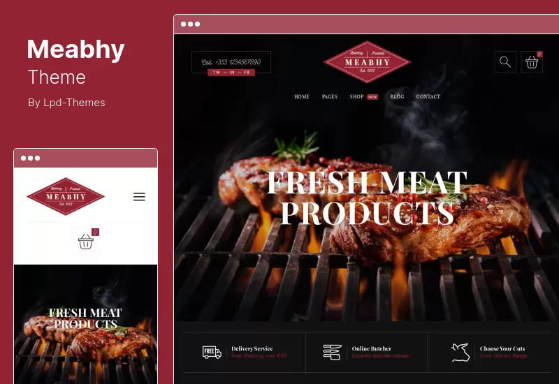 Meabhy Theme - Meat Farm  Food Shop WordPress Theme