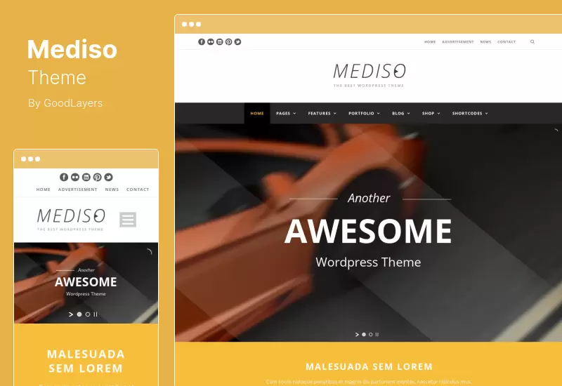 Mediso Theme - Corporate OnePage Blogging WordPress Theme