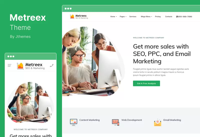 Metreex Theme - SEO Marketing WordPress Theme