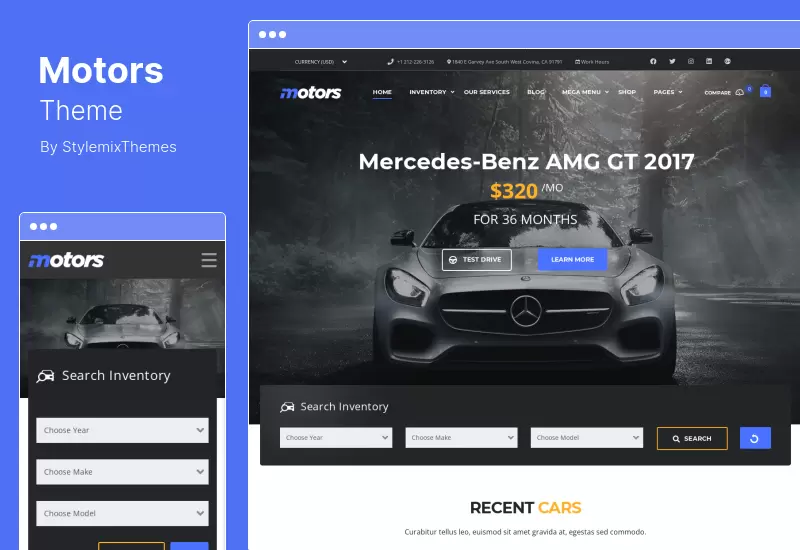 Motors Theme - Car Dealer Rental  Listing WordPress Theme