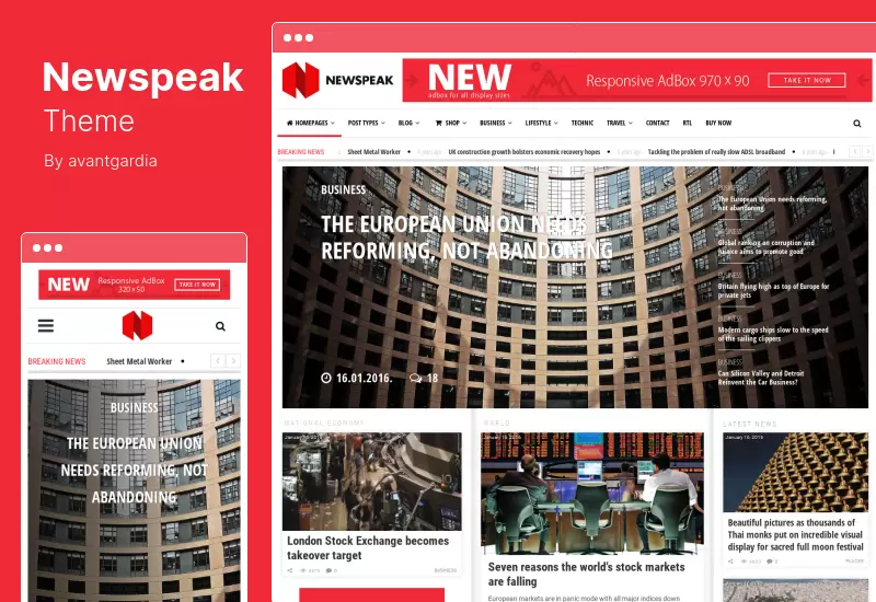 Newspeak Theme - Responsive Magazine WordPress Theme
