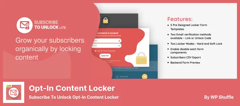 Opt-In Content Locker Plugin - Subscribe to Unlock Opt-In Content Locker