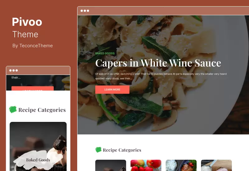 Pivoo Theme - Food  Recipe Blog WordPress Theme