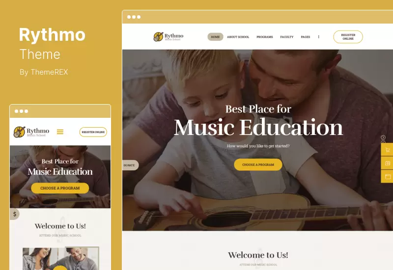 Rythmo Theme - Arts  Music School WordPress Theme