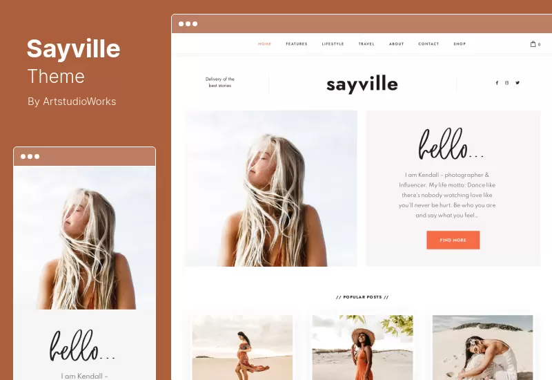 Sayville Theme - Personal Blog WordPress Theme