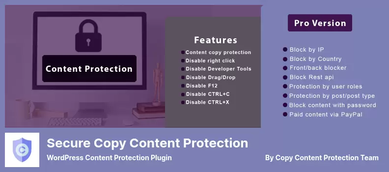 Secure Copy Content Protection Plugin - WordPress Content Protection Plugin