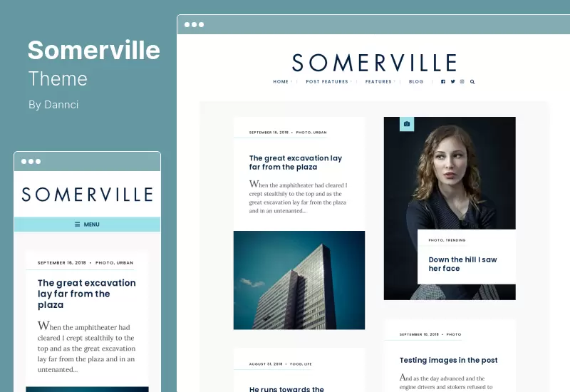 Somerville Theme - Minimalist and Typography WordPress Theme for Writers
