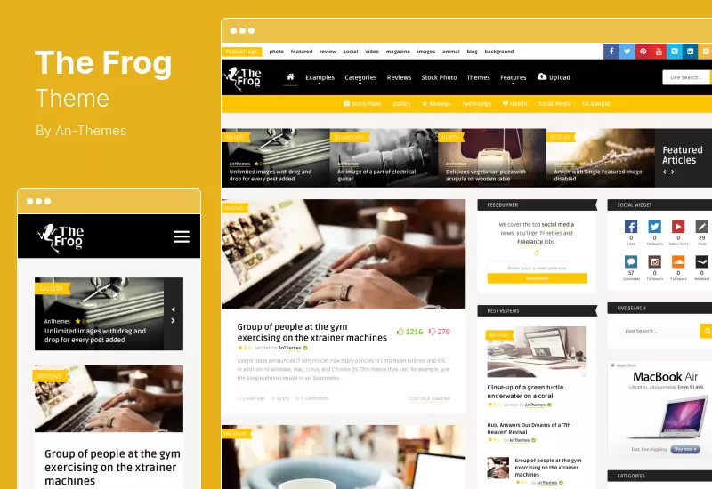 The Frog Theme - Creative News, Blog Magazine and Front-end Submission WordPress Theme