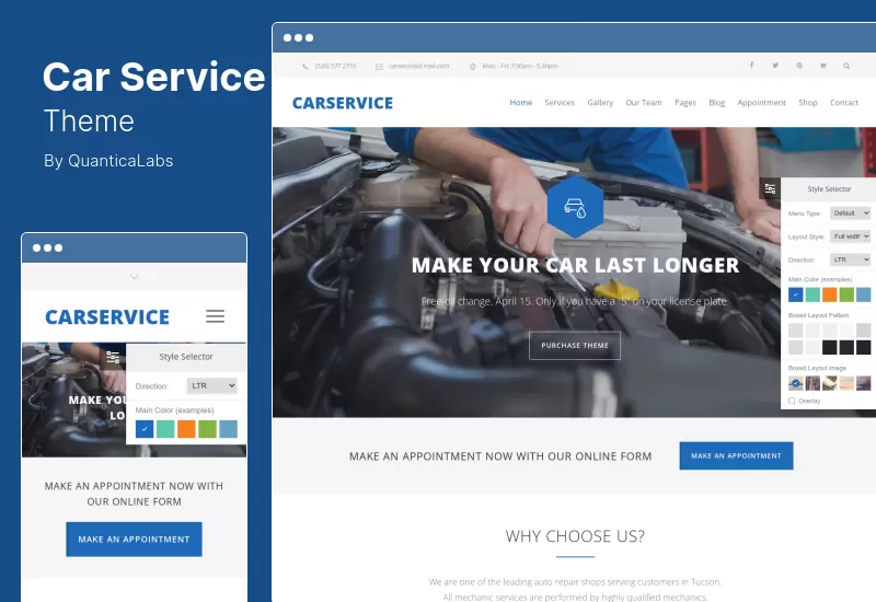 Car Service Theme - Auto Mechanic  Car Repair WordPress Theme